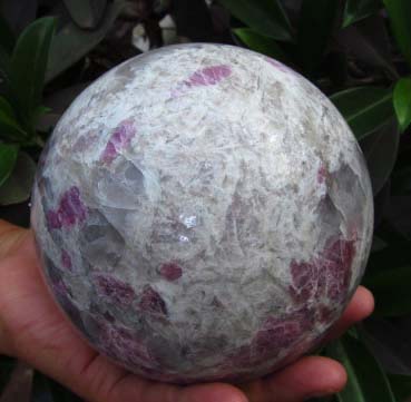 Pink /Red Tourmaline Sphere  is said to attract friendship and promote sympathy for others 3403